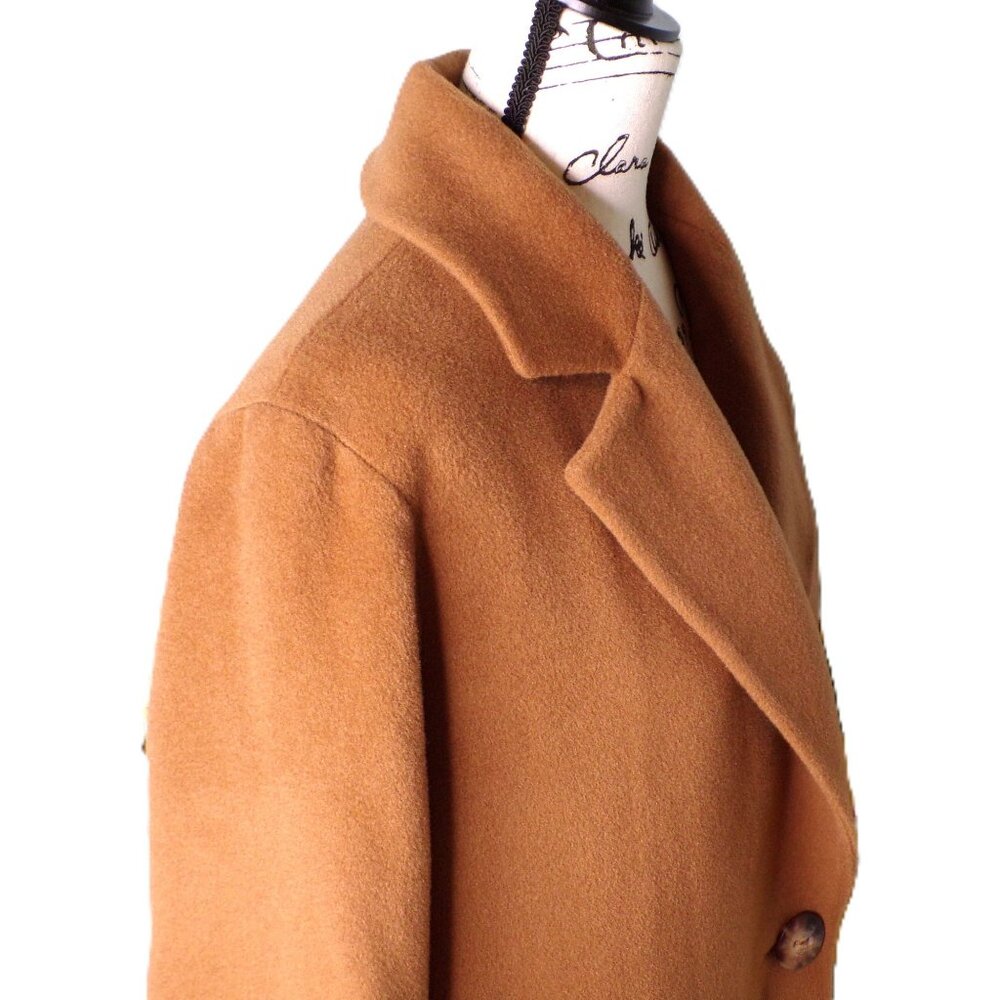 🆕FLEURETTE Luxe Wool Blend Coat Camel 10 - Picture 5 of 11